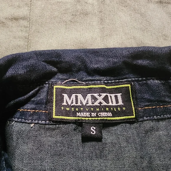 TWENTYTHIRTEEN Tank Top Women's Small Blue Green Denim Shirt Button Down Top - Picture 9 of 10